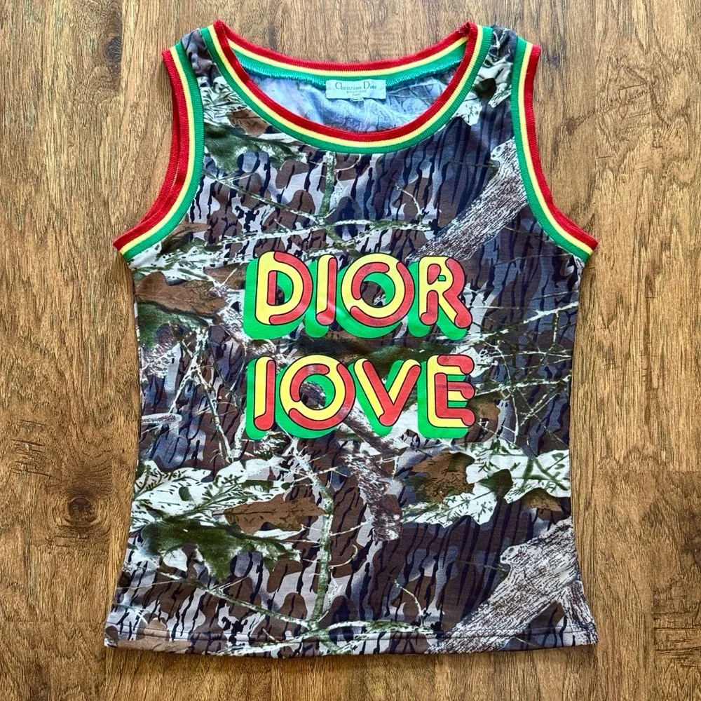 Dior | Tops | Christian Dior Aw 203 Dior Love Rasta Tanktop | Poshmark
